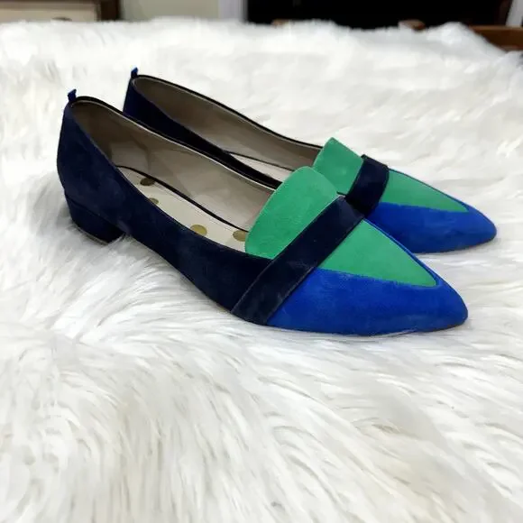 Boden Scarlet Suede Flat Sz 10.5 - Picture 10 of 10